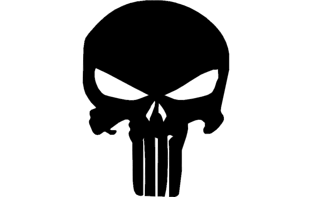 Download Punisher Skull dxf File Free Download - 3axis.co