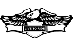 Live To Ride dxf File