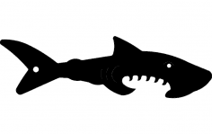 Shark Silhouette Vector dxf File