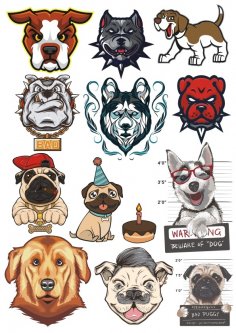 Dogs Vector Set Free Vector