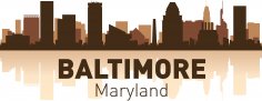 Baltimore Skyline Free Vector