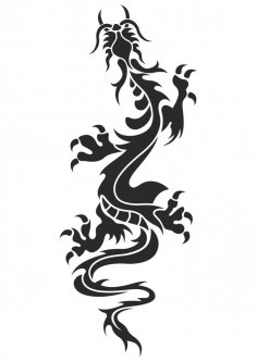Chinese Dragon Tattoo Vector Free Vector