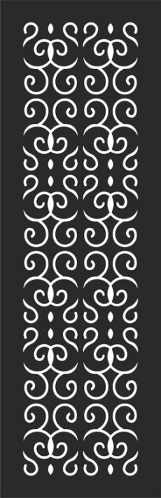 Seamless Floral decorative Pattern dxf File