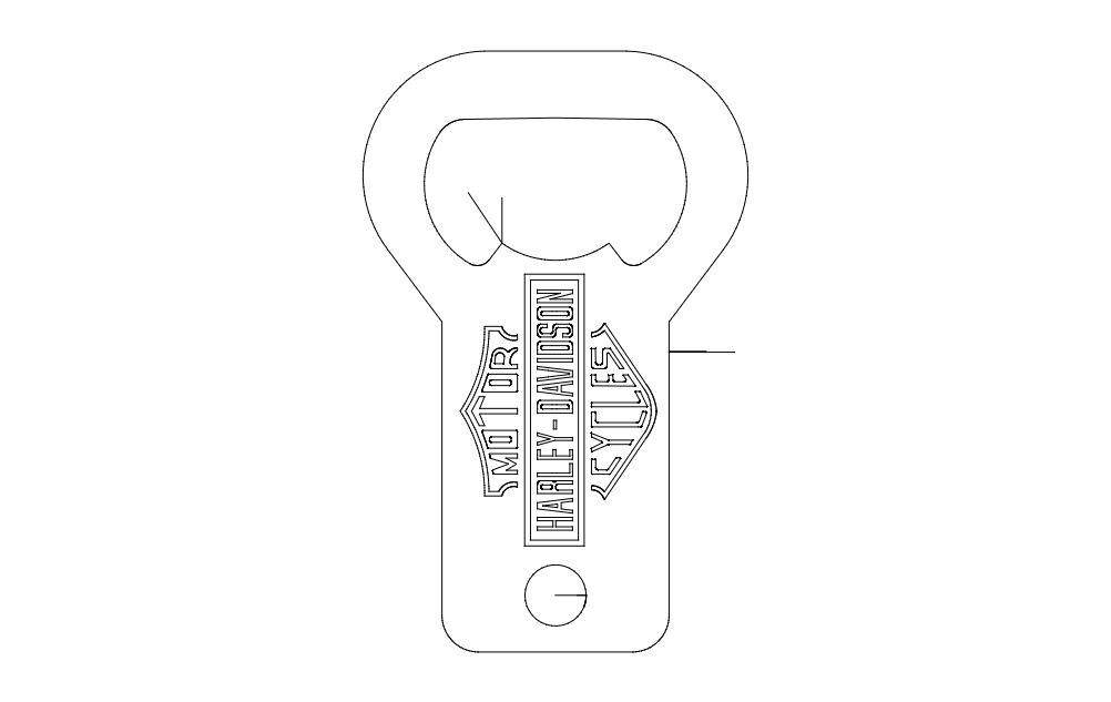  Harley  bottle opener dxf File Free Download 3axis co