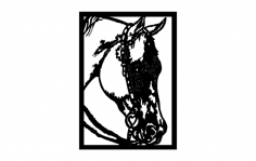 Horse Head Frame dxf File