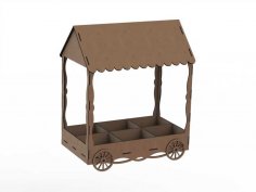 Laser Cut Plywood Candy Cart Template Free Vector