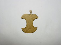 Laser Cut Wood Apple Core Cutout For Crafts Free Vector