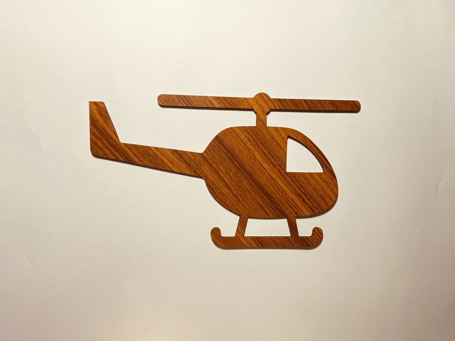 Laser Cut Unfinished Wood Helicopter Cutout For Crafts SVG DXF CDR