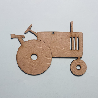 Laser Cut Wooden Tractor Cutout Free Vector