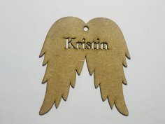 Laser Cut Angel Wings Christmas Ornament Free Vector