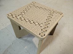 Binary Tree Foot Stool Laser Cut CNC Router Plans Free Vector