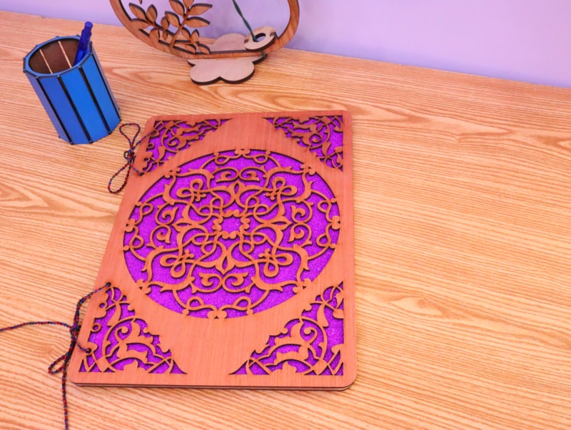 Laser Cut A4 Size Notebook Cover DXF File