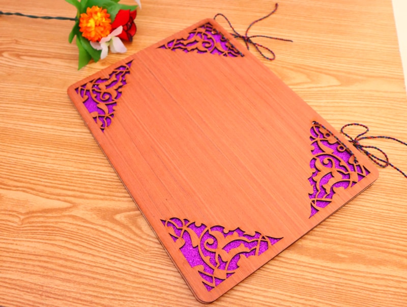 Laser Cut A4 Size Notebook Cover DXF File
