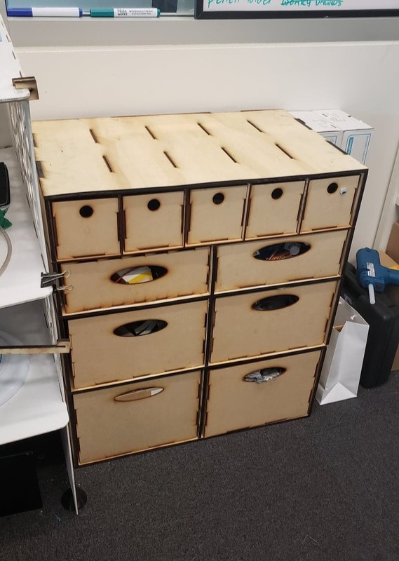 Laser Cut Office Storage Cabinet SVG File