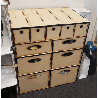 Laser Cut Office Storage Cabinet SVG File