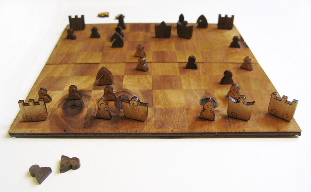 Plywood Chess Set