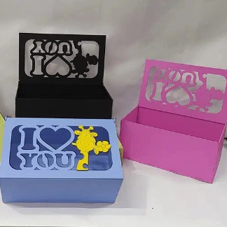 Laser Cut Cute Gift Box With Lid DXF File