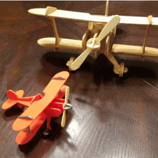 Laser Cut Bi-Plane 3D Puzzle DXF File