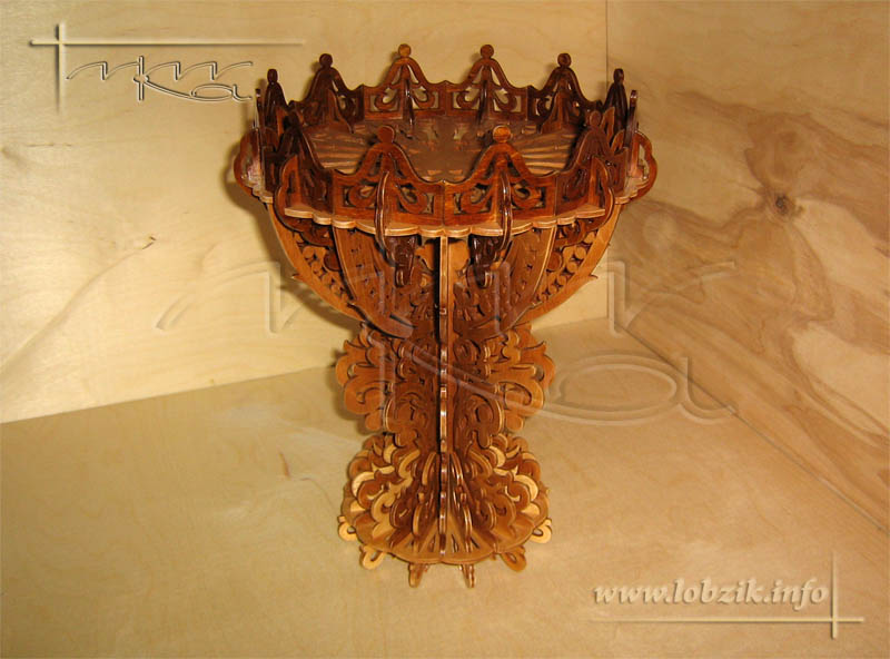Decorative Vase Fruit Bowl With Stand Laser Cut Scroll Saw Plans Free Vector