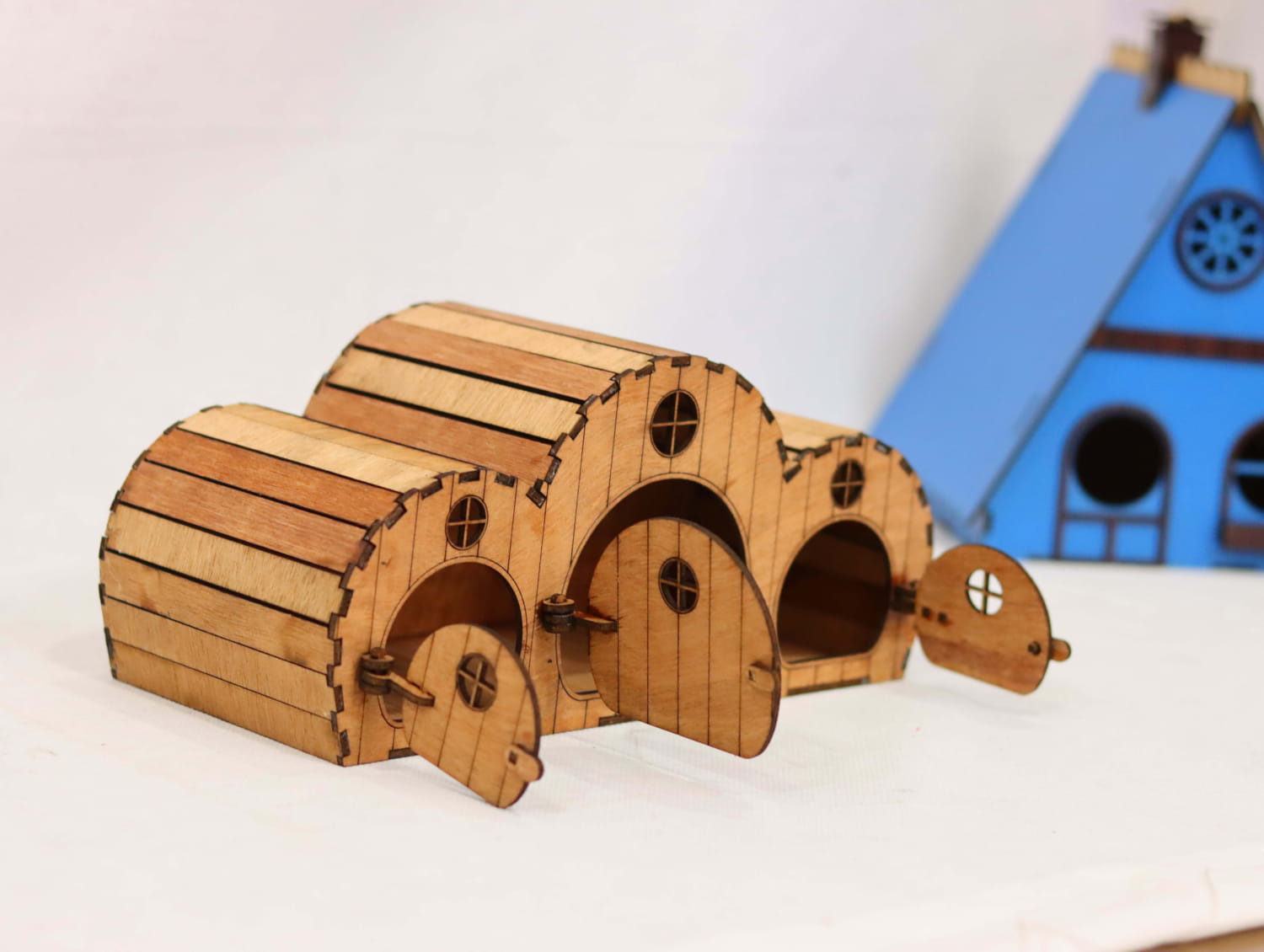 Laser Cut Wooden Hamster House 3mm Free Vector