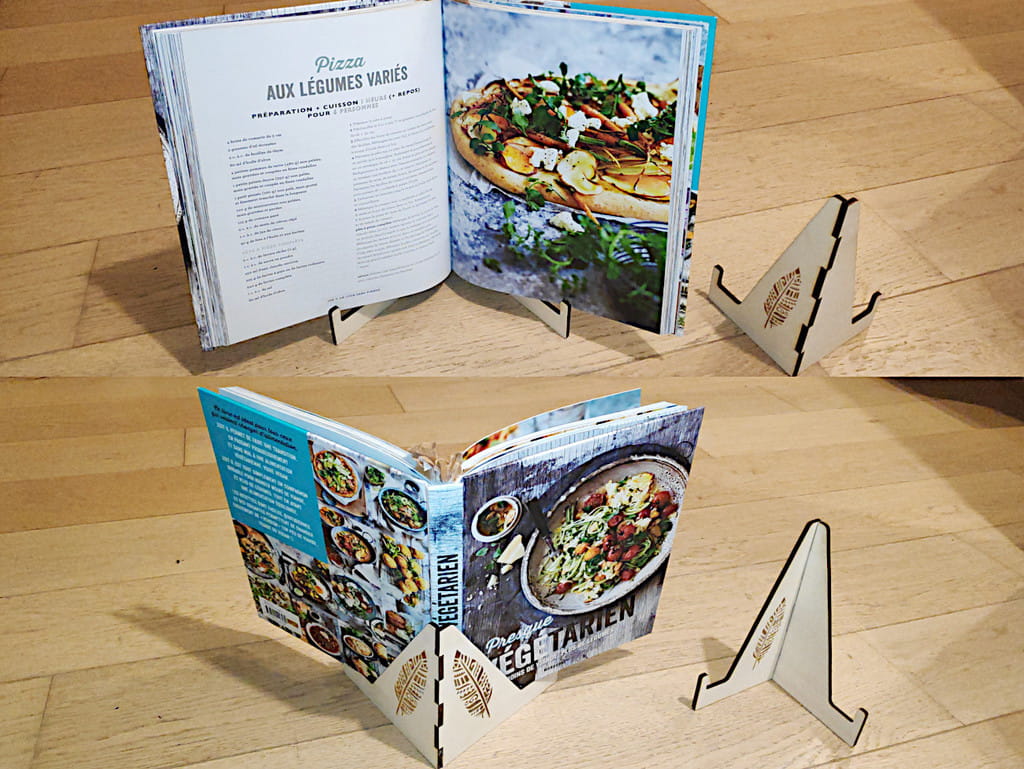 Laser Cut Book Stand Picture Frame Stand SVG File Free Download 3axis.co