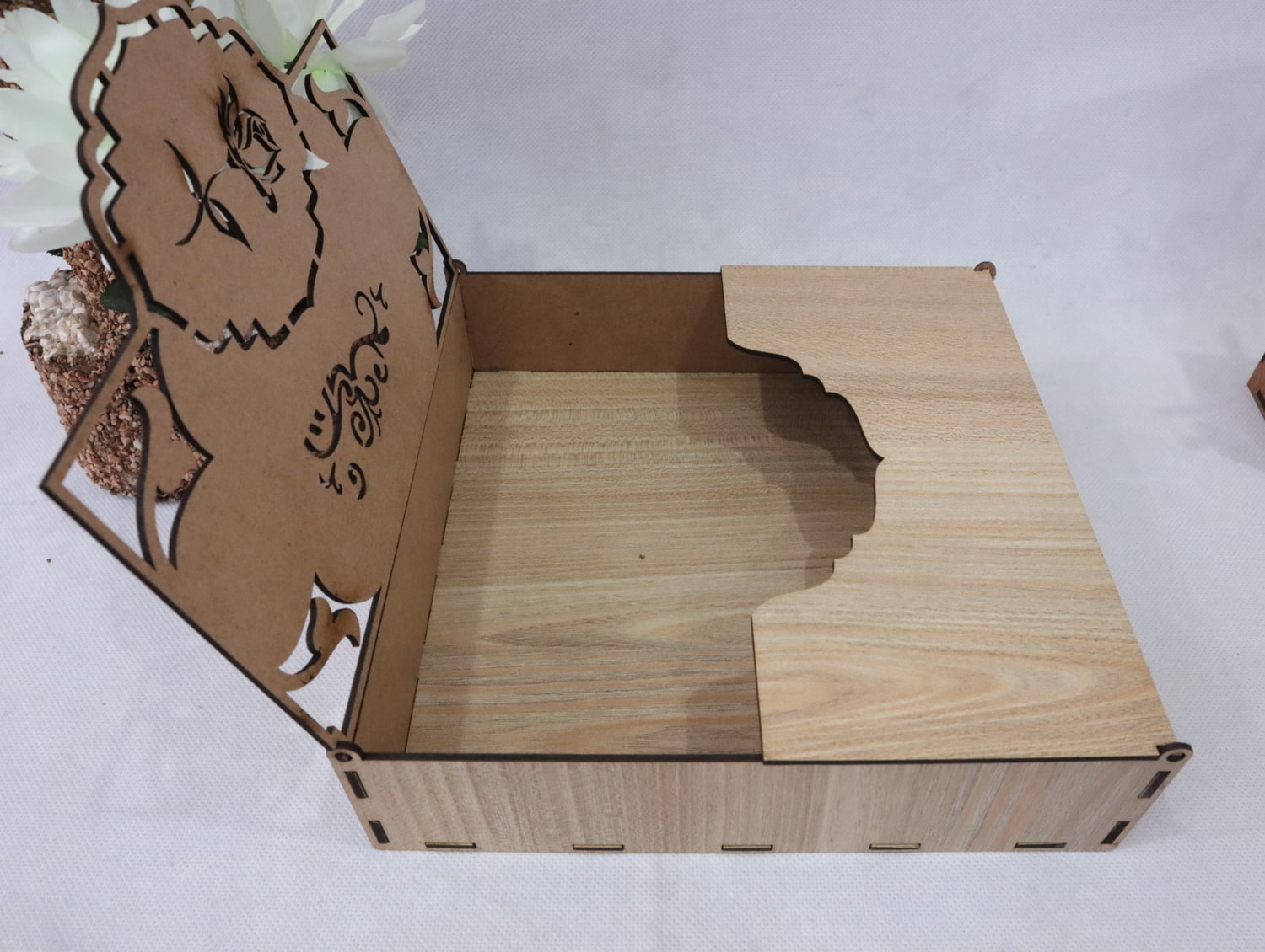 Laser Cut Wooden Candy Gift Box With Lid 3mm Free Vector