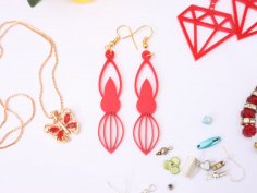 Laser Cut Acrylic Dangle Earrings Free Vector