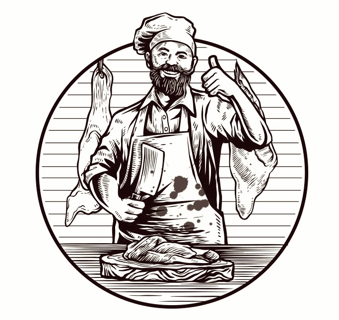 Laser Cut Engrave Butcher Poster Free Vector cdr Download - 3axis.co - 3D model önizlemesi