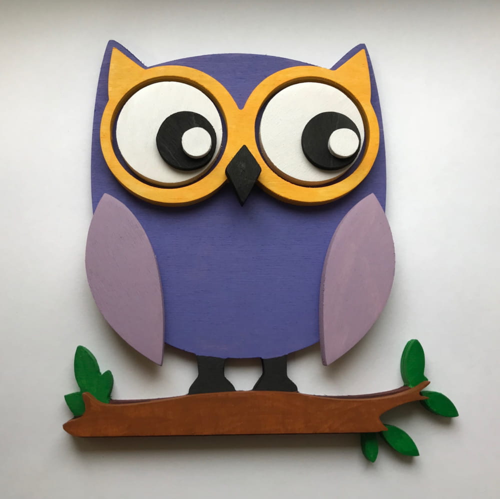 Laser Cut Owl Wall Decor Free Vector cdr Download - 3axis.co - 3D model önizlemesi
