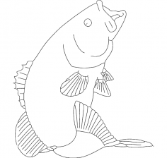 Bass Small mouth dxf file