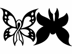 Cancer Butterfly 2pc 12×12 dxf File