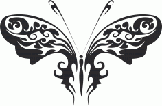 Tribal Butterfly Vector Art 30 DXF File