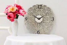 Stylish Ornament Clock Free Vector