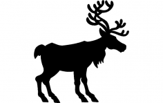 Deer Silhouette Vector dxf File
