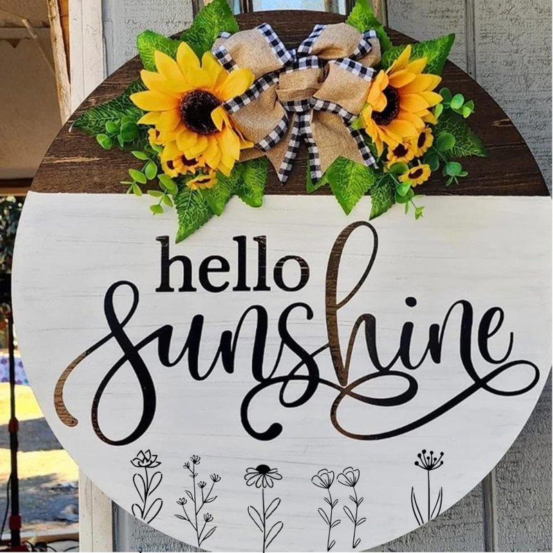 Laser Cut Hello Sunshine Sign Free Vector Download - 3axis.co - 3D model önizlemesi