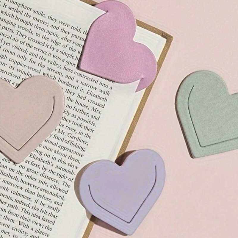 Laser Cut Heart Shaped Leather Bookmark Free Vector Download - 3axis.co - 3D model önizlemesi