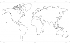 World Map dxf File