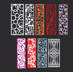 Ornamental pattern collection Free Vector
