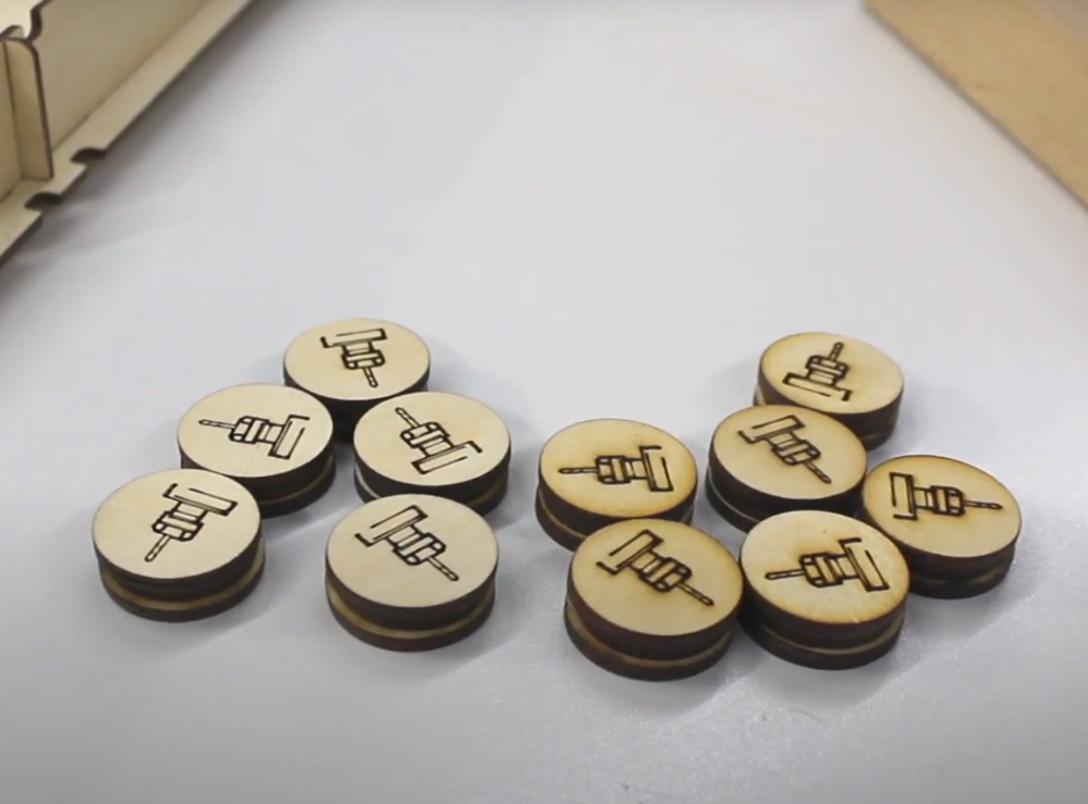 Laser Cut Pucket Game Board Game DXF File