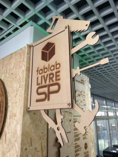 Laser Cut Fablab Information Wall Board DXF File