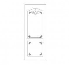 Wood Door Design DXF File