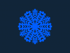 Snowflake blue stl file