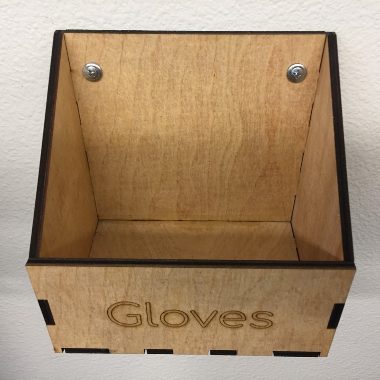 Laser Cut Wooden Wall Mounted Glove Shelf 5mm DXF File