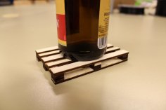 Laser Cut Mini Pallet Wood Beverage Drink Coasters DXF File