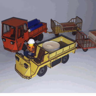 Laser Cut Cardboard Truck 3D Puzzle DXF File