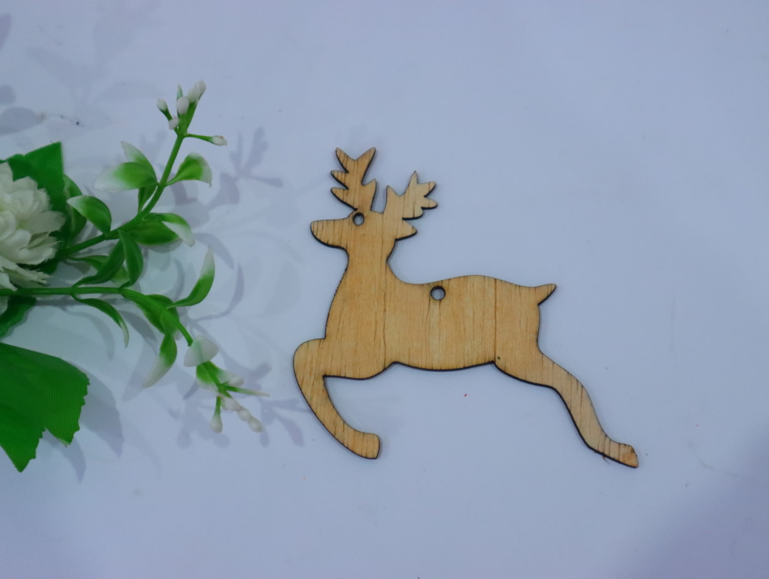 Laser Cut Deer Hanging Christmas Decoration Free Vector
