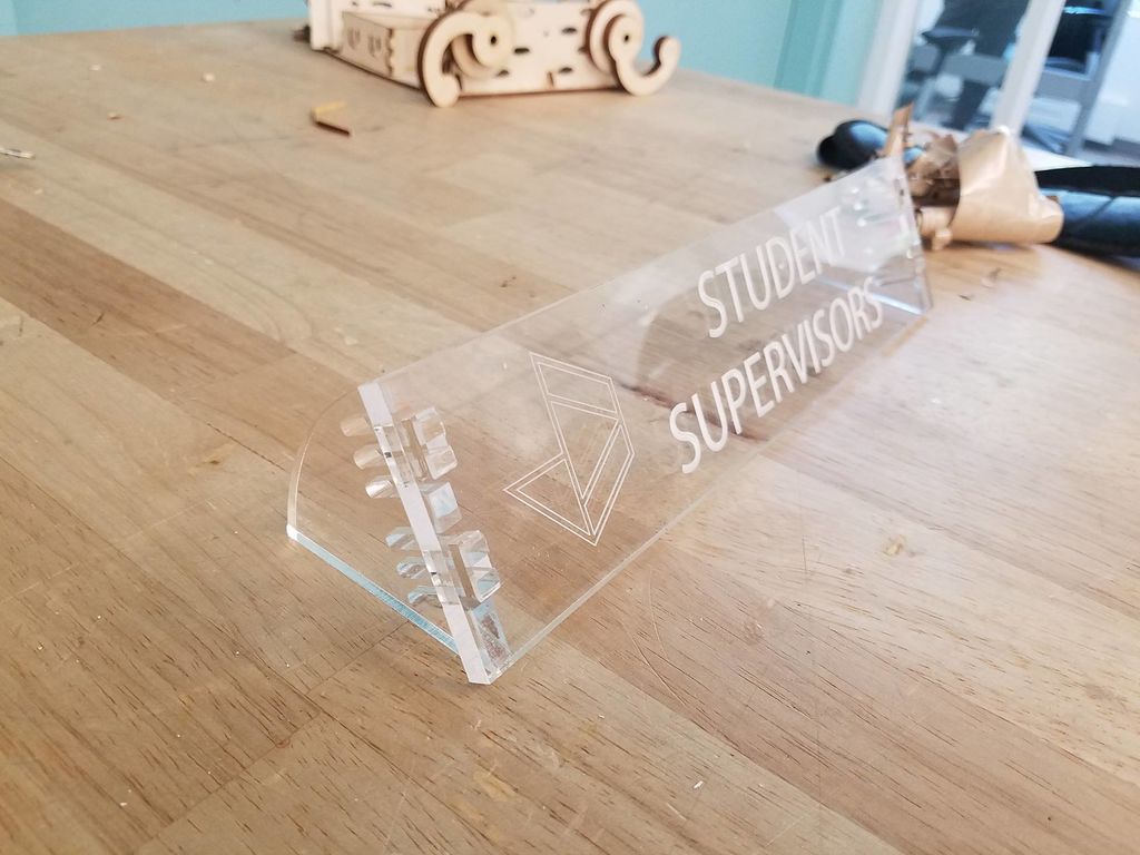 Desk Name Plate Template from 3axis.co