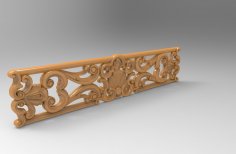 CNC Router Caving Horizontal 3D Wood Design Stl File