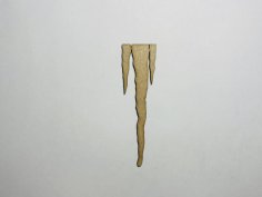 Laser Cut Icicle Wood Cutout Unfinished Wood Craft Blank Free Vector