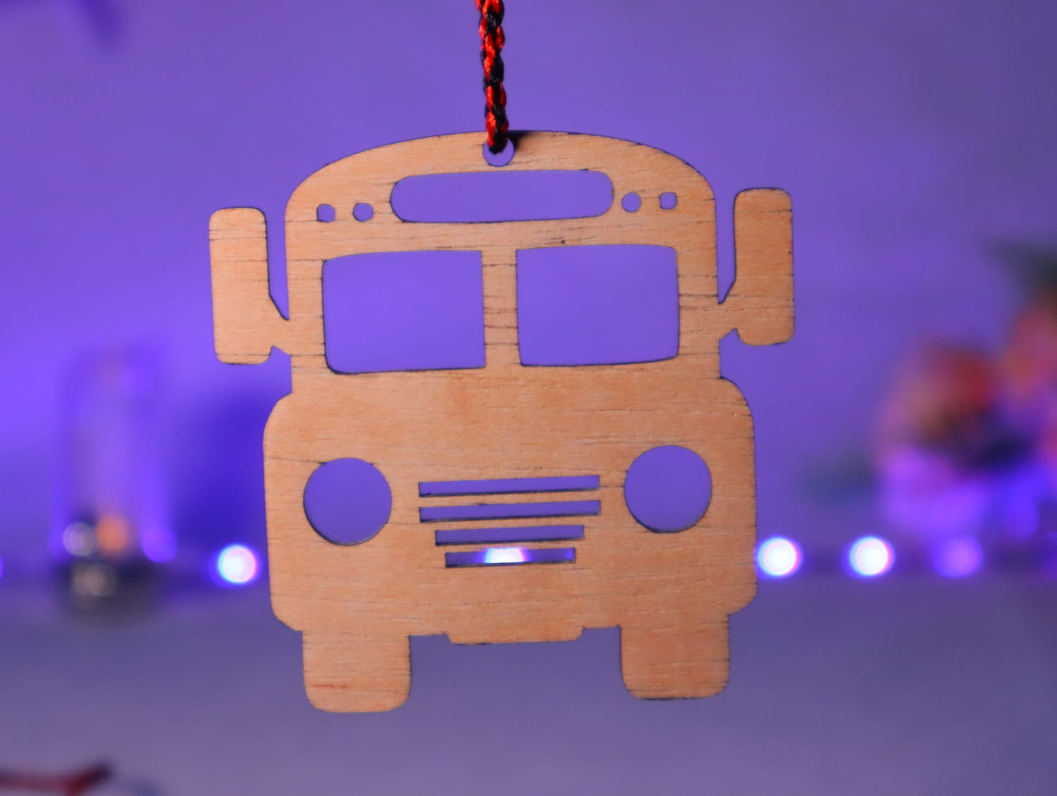 Laser Cut Bus Driver Wood Ornament Free Vector